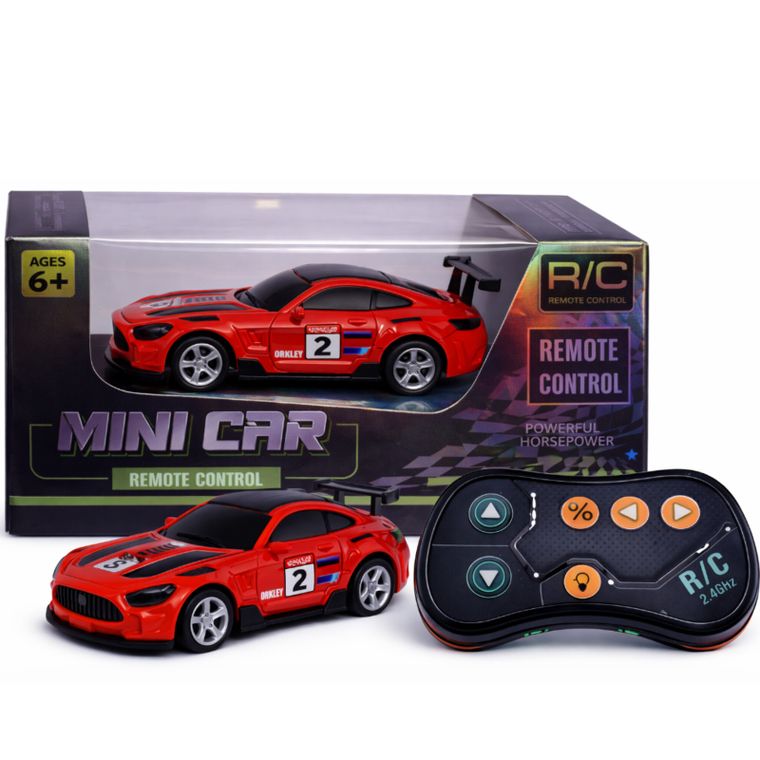 QBI, mini pojazd zdalnie sterowany, 1:64, czerwony