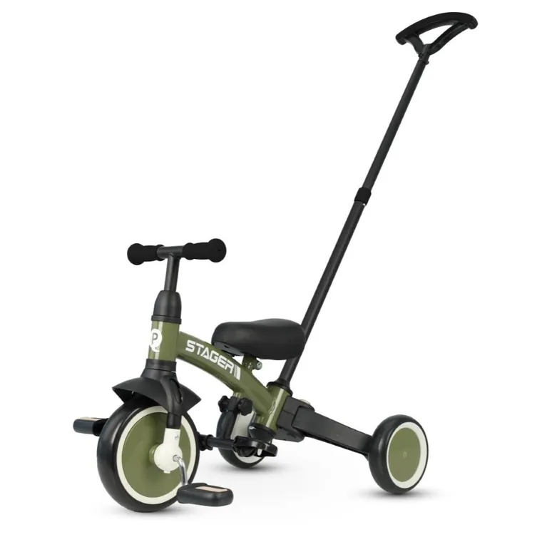 Qplay, Stager, rowerek 3-kołowy 3w1, Green