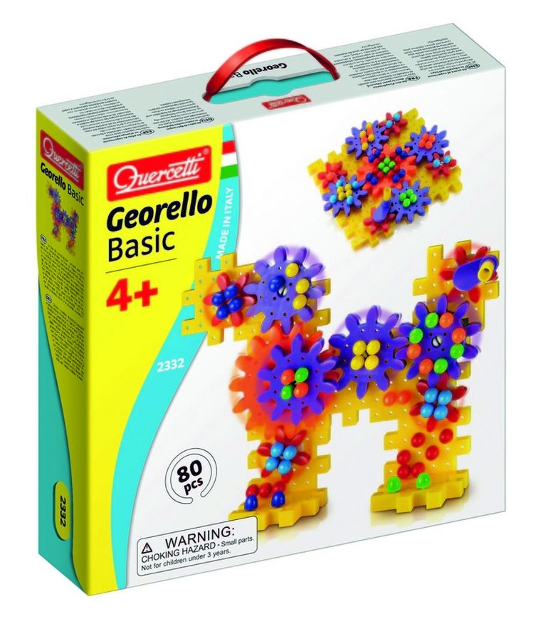 Quercetti, Georello Basic, zestaw konstrukcyjny, 80 elementów