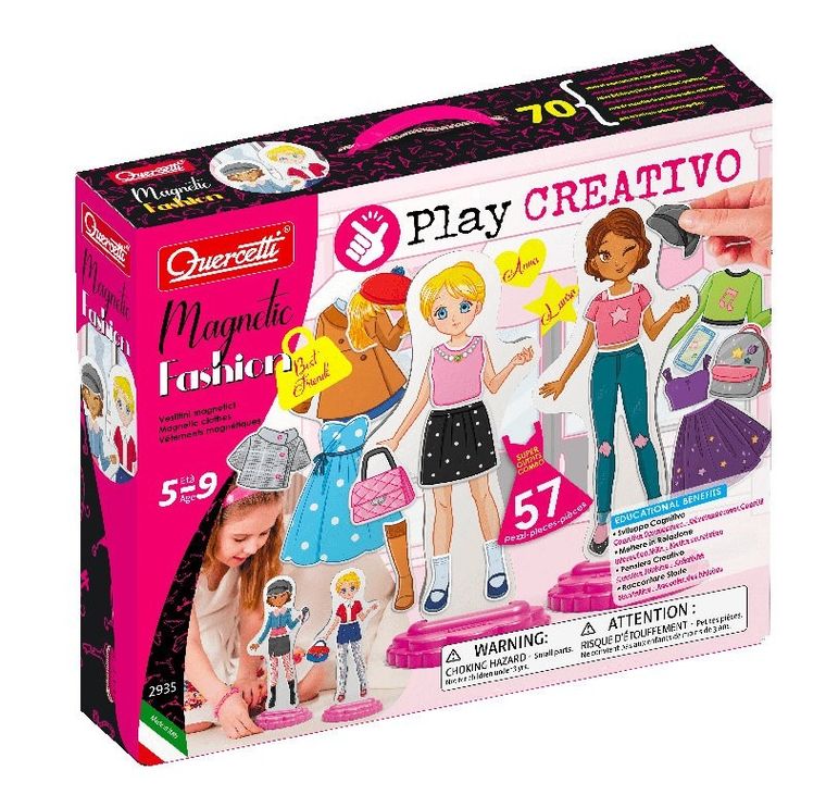 Quercetti, Magnetyczna moda, Najlepsze przyjaciółki, zestaw kreatywny