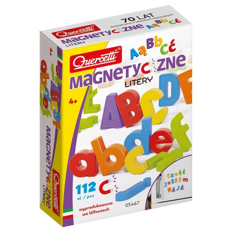 Quercetti, Magnetyczne litery, zestaw magnesów