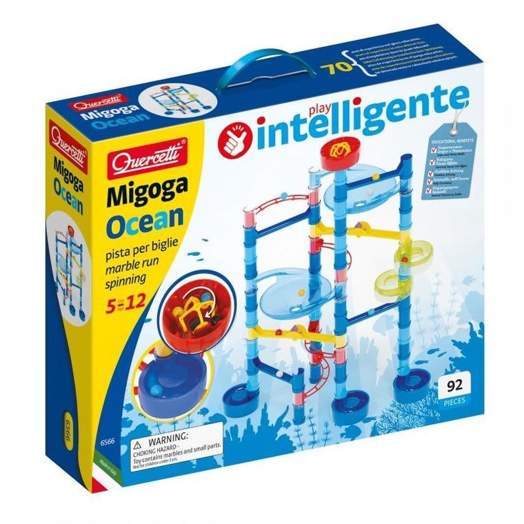 Quercetti, Migoga Ocean, tor kulkowy, zestaw konstrukcyjny, 92 elementy