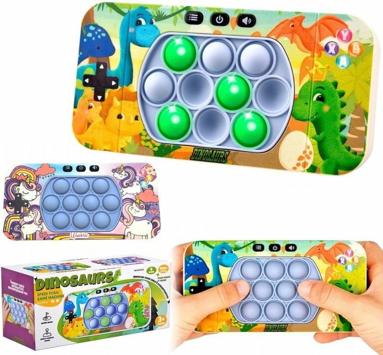 Quick Push, Pop It, dino jednorożce, gra zręcznościowa