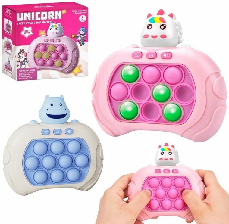 Quick Push, Pop It, hipopotam jednorożec, gra zręcznościowa