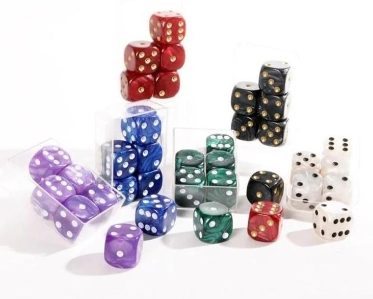 Quint, kości do gry, 6 perłowych kolorów, 36 elementów