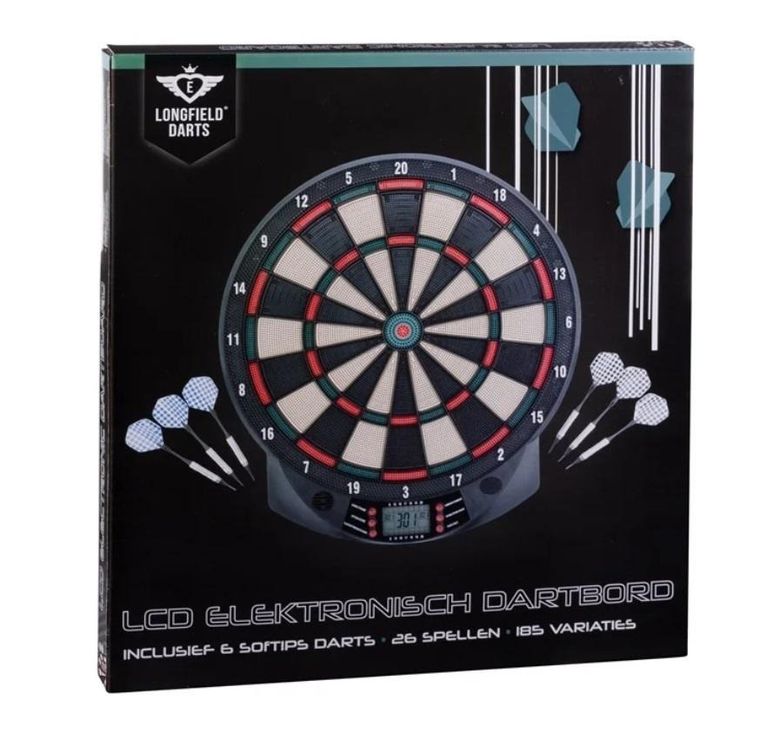 Quint, Longfield, elektroniczna tarcza do darta z rzutkami, 6 szt.