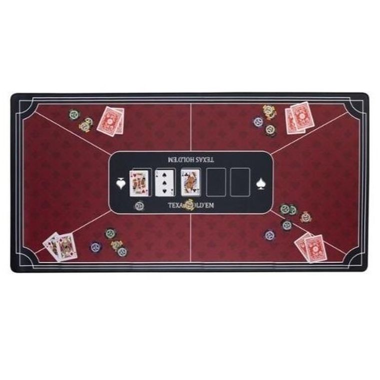 Quint, mata do pokera, czerwona, 120-60 cm