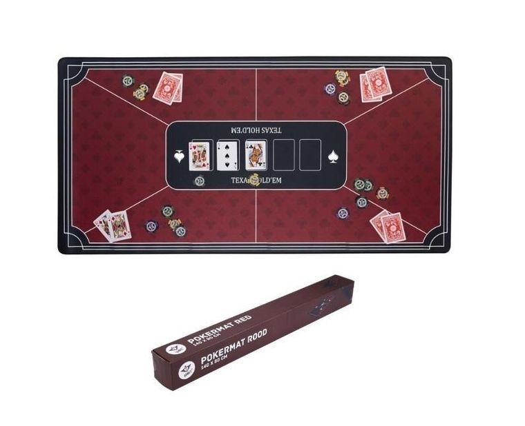 Quint, mata do pokera, czerwona, 140-80 cm