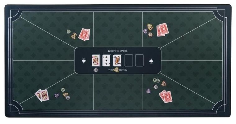 Quint, mata do pokera, zielona, 180-90 cm