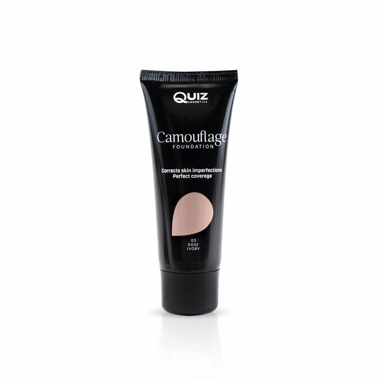 Quiz Cosmetics, Camouflage Foundation, kryjący podkład wzbogacony witaminą E, N°03, 30 ml