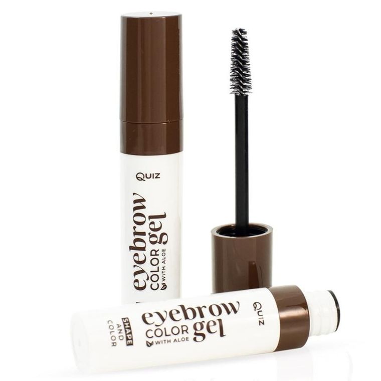 Quiz Cosmetics, Eyebrow Gel Shape & Color, żel koloryzujący do brwi z aloesem, Light, 5 ml
