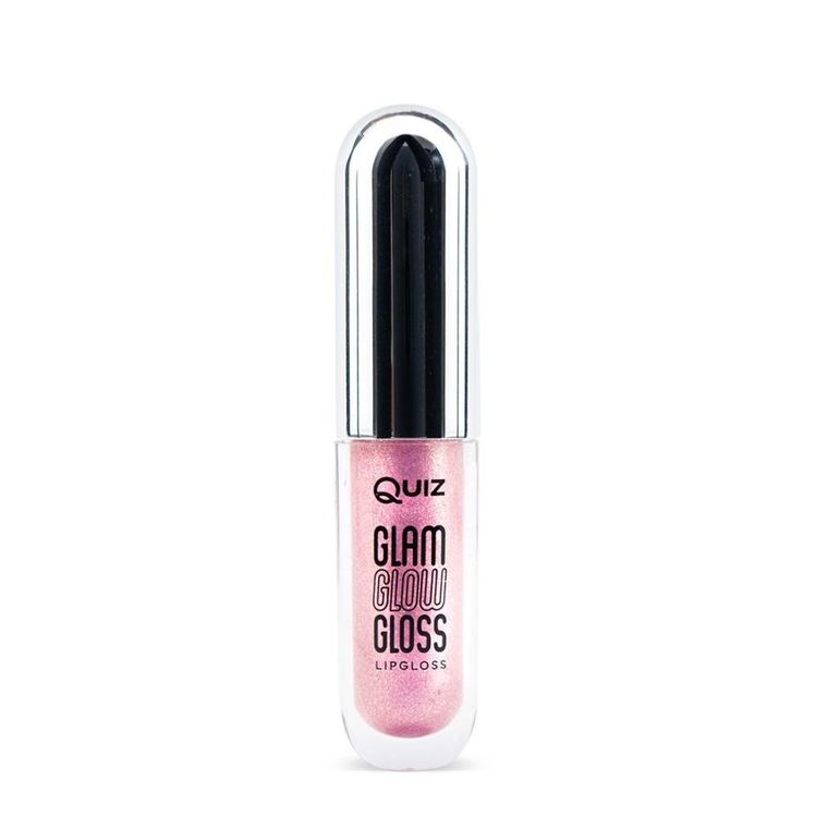 Quiz Cosmetics, Glam Glow Gloss Lipgloss, metaliczny błyszczyk z olejem rycynowym i witaminą E, N°11, 2.5 ml