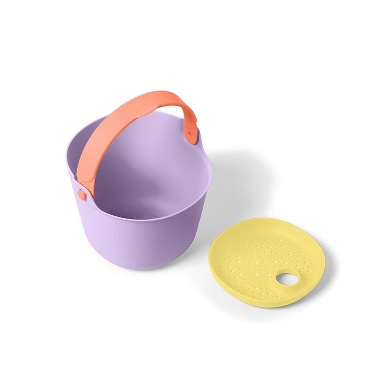 Quut, Bucki, wiaderko z sitkiem do piasku, Lavender + peach
