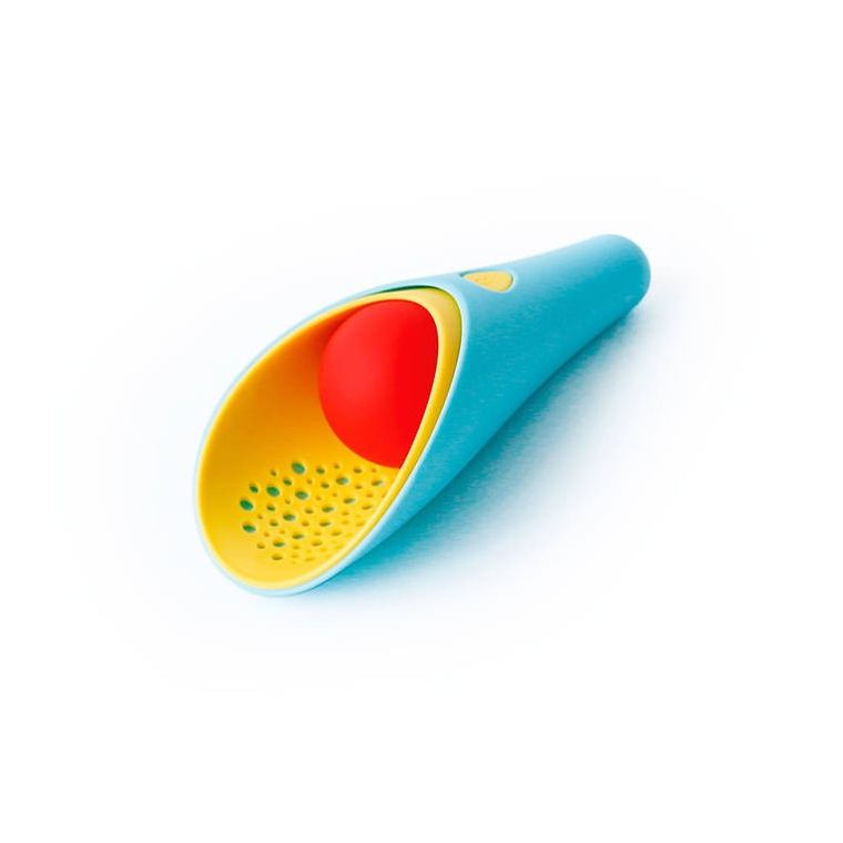 Quut, Cuppi, zestaw do piasku, 2 łopatki wielofunkcyjne z piłeczką, Banana Blue