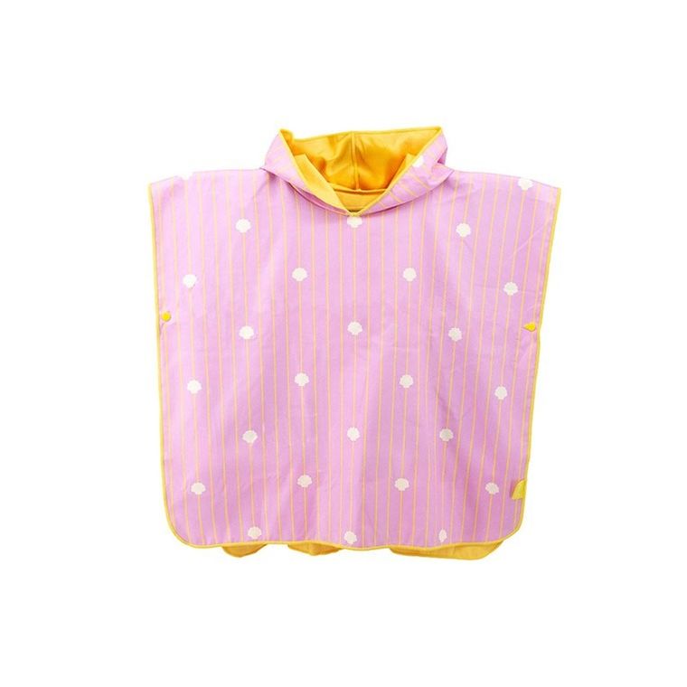 Quut, dwustronne poncho kąpielowe dla dzieci, Banana Pink