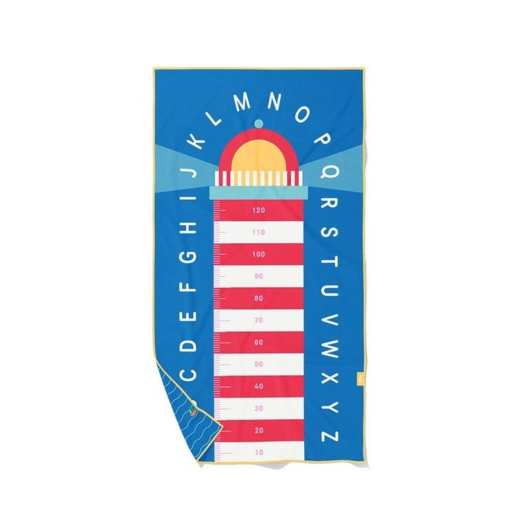 Quut, PlayTowels, dwustronny ręcznik plażowy, Lighthouse Blue, 100-180 cm