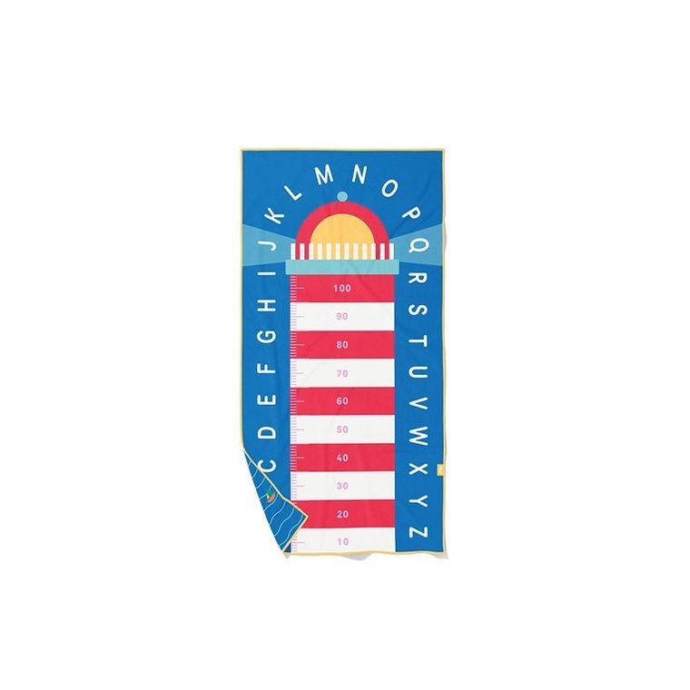 Quut, PlayTowels, dwustronny ręcznik plażowy, Lighthouse Blue, 70-140 cm