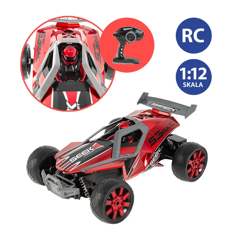 Race Xtreme, Buggy, pojazd zdalnie sterowany, 1:12, 2.4 GHz, czerwony, 30 cm