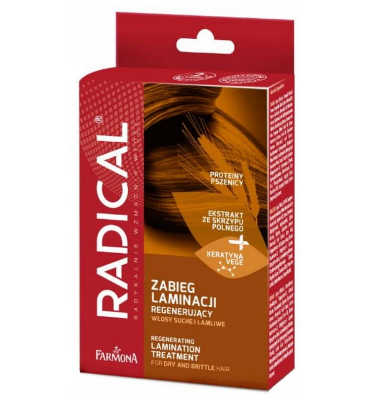 Radical, regenerujący zabieg laminacji do włosów suchych i łamliwych