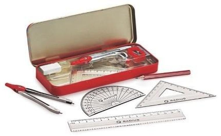 Radius, Gee, zestaw geometryczny w pudełku, 9 elementów