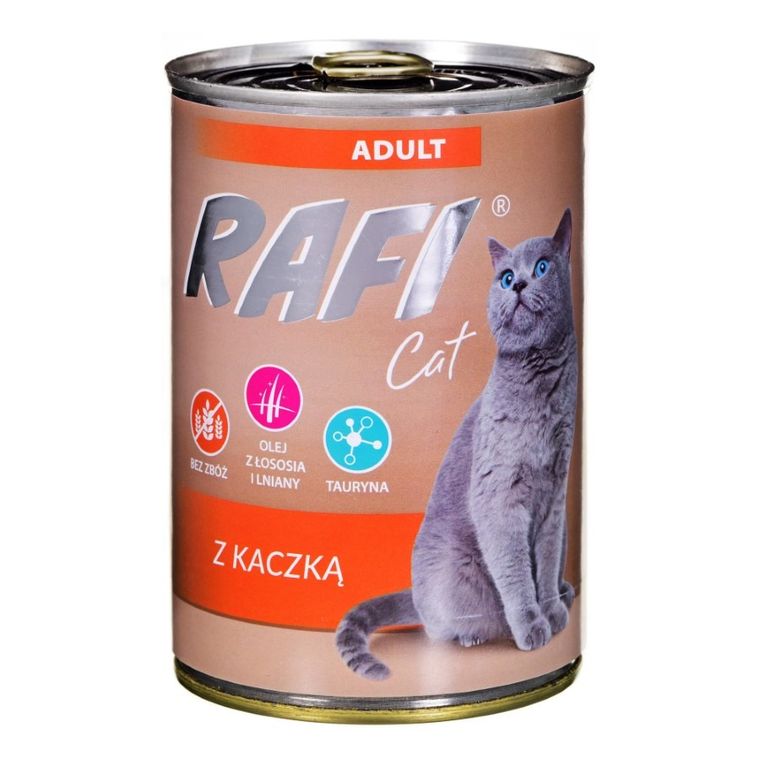 Rafi, karma mokra dla kota z kaczką, 400 g
