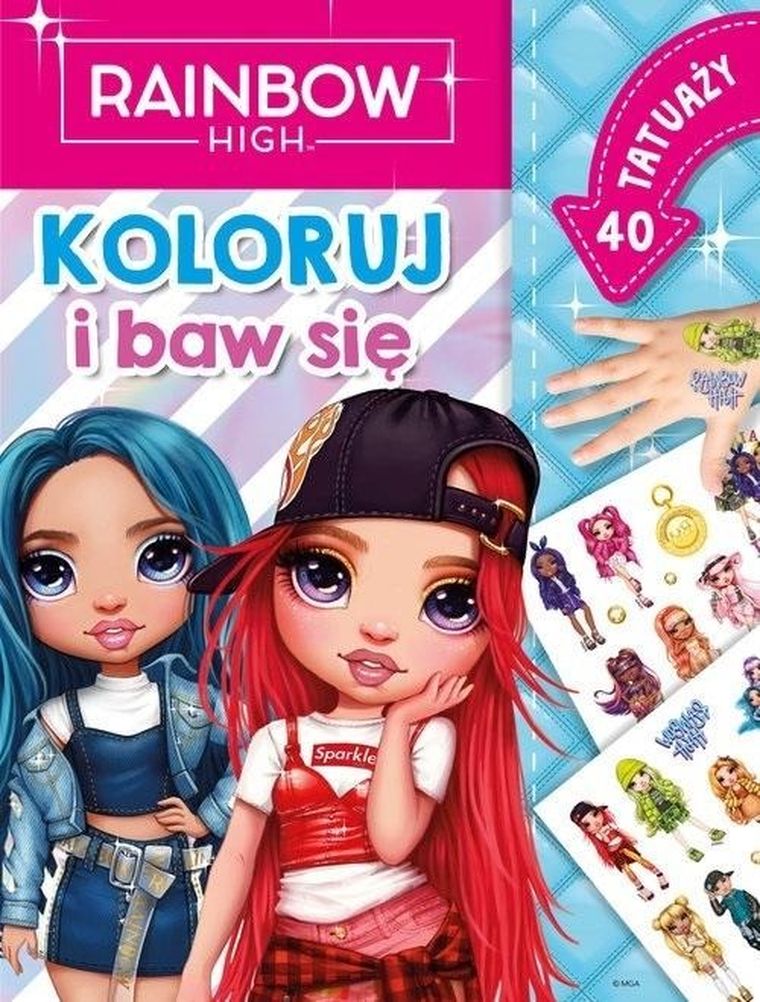 Rainbow High. Koloruj i baw się. 40 tatuaży