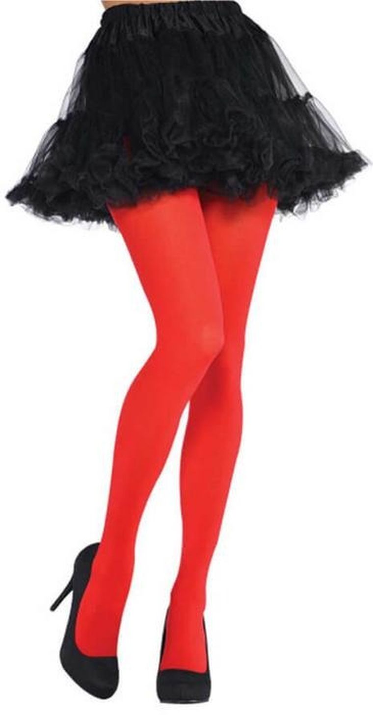 Rajstopy, czerwone, rozmiar M/L