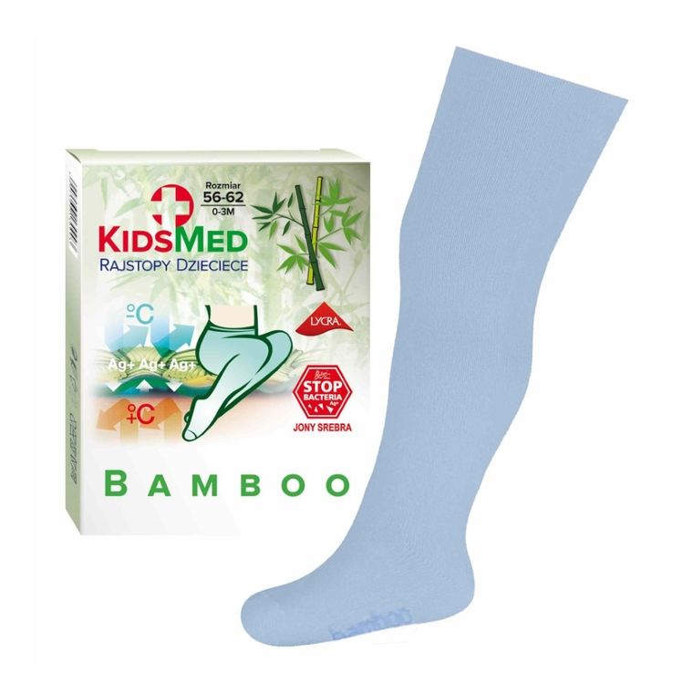 Rajstopy dziecięce, bambusowe, niebieskie, KidsMed