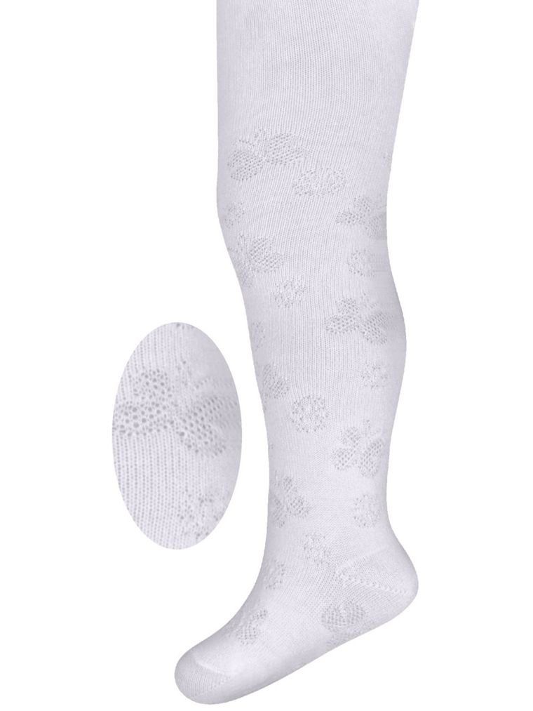 Rajstopy dziewczęce bawełniane, białe, Milusie