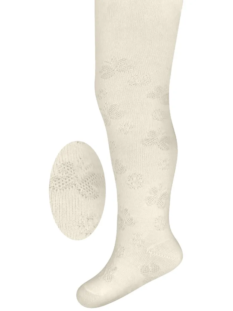 Rajstopy dziewczęce bawełniane, ecru, Milusie