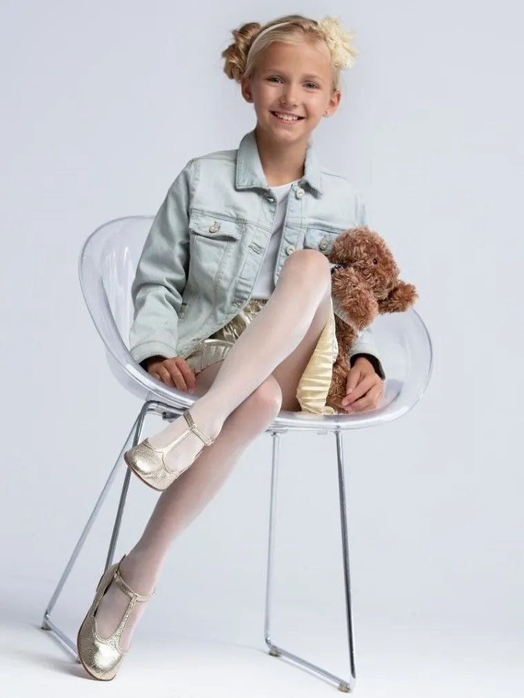 Rajstopy dziewczęce, białe, 20 DEN, Yoclub