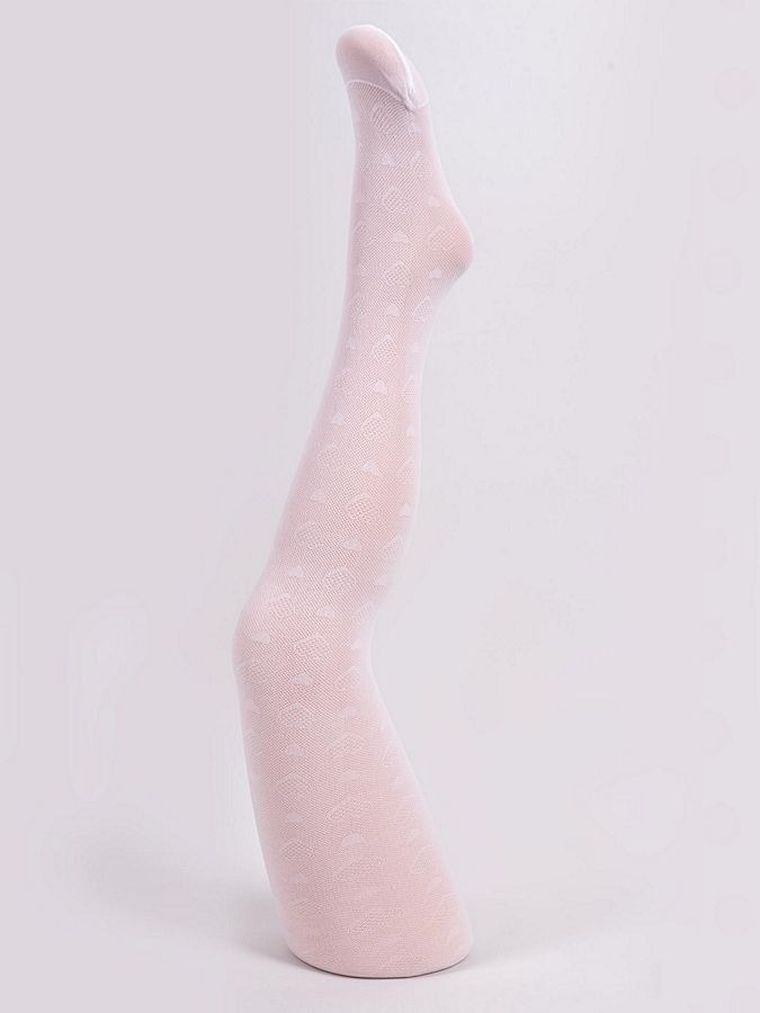 Rajstopy dziewczęce, białe, 30 DEN, Yoclub