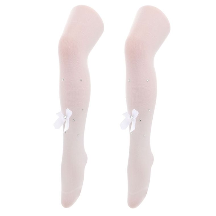 Rajstopy dziewczęce, białe, 40 DEN, Be Snazzy