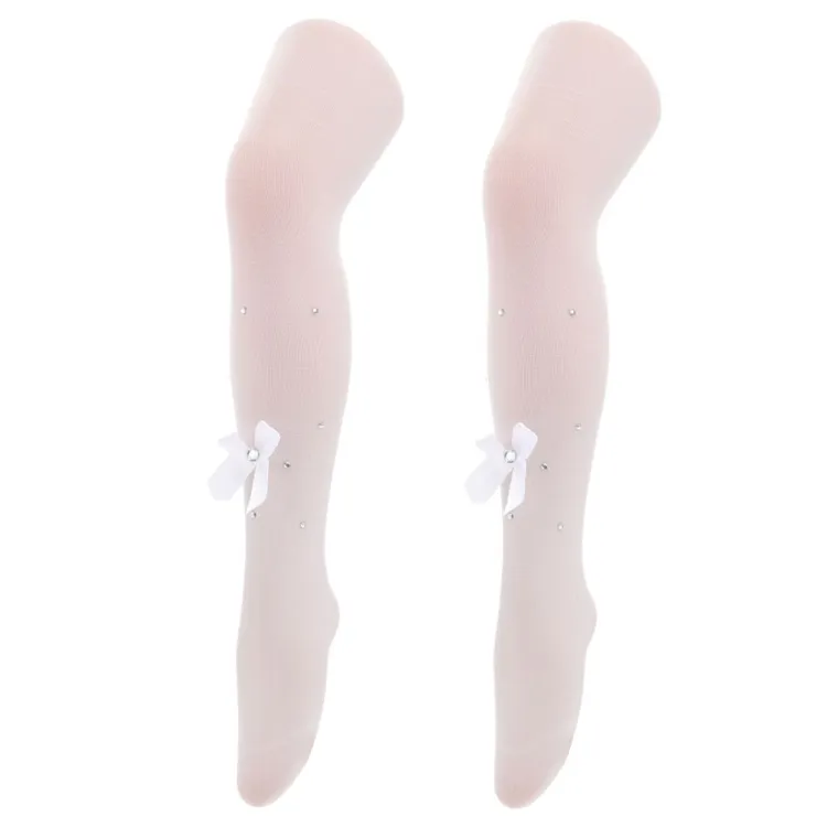 Rajstopy dziewczęce, białe, 40 DEN, Be Snazzy