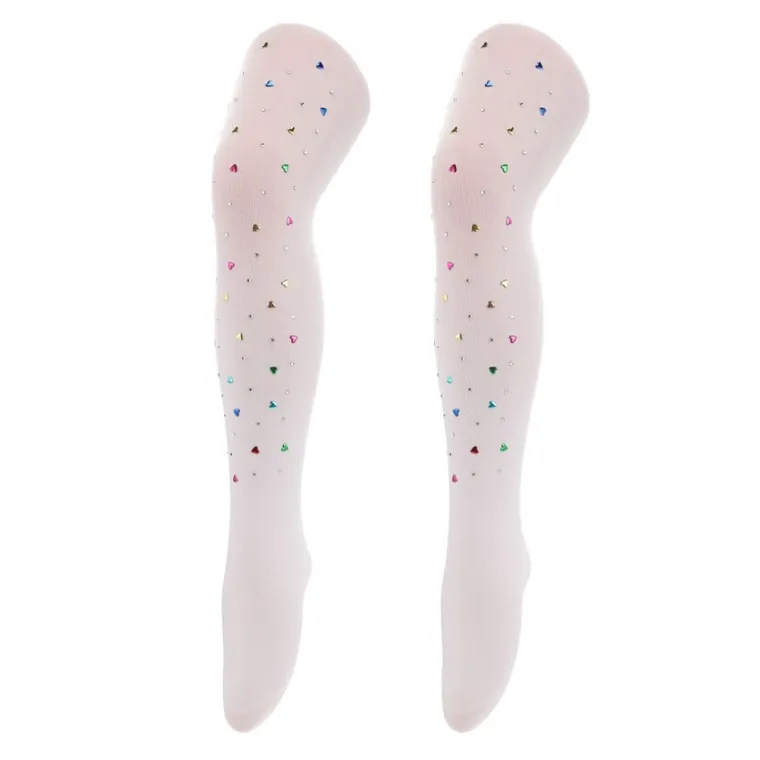 Rajstopy dziewczęce, białe, 40 DEN, Be Snazzy