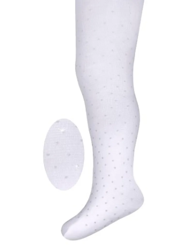 Rajstopy dziewczęce, białe, mikrofibra, Milusie