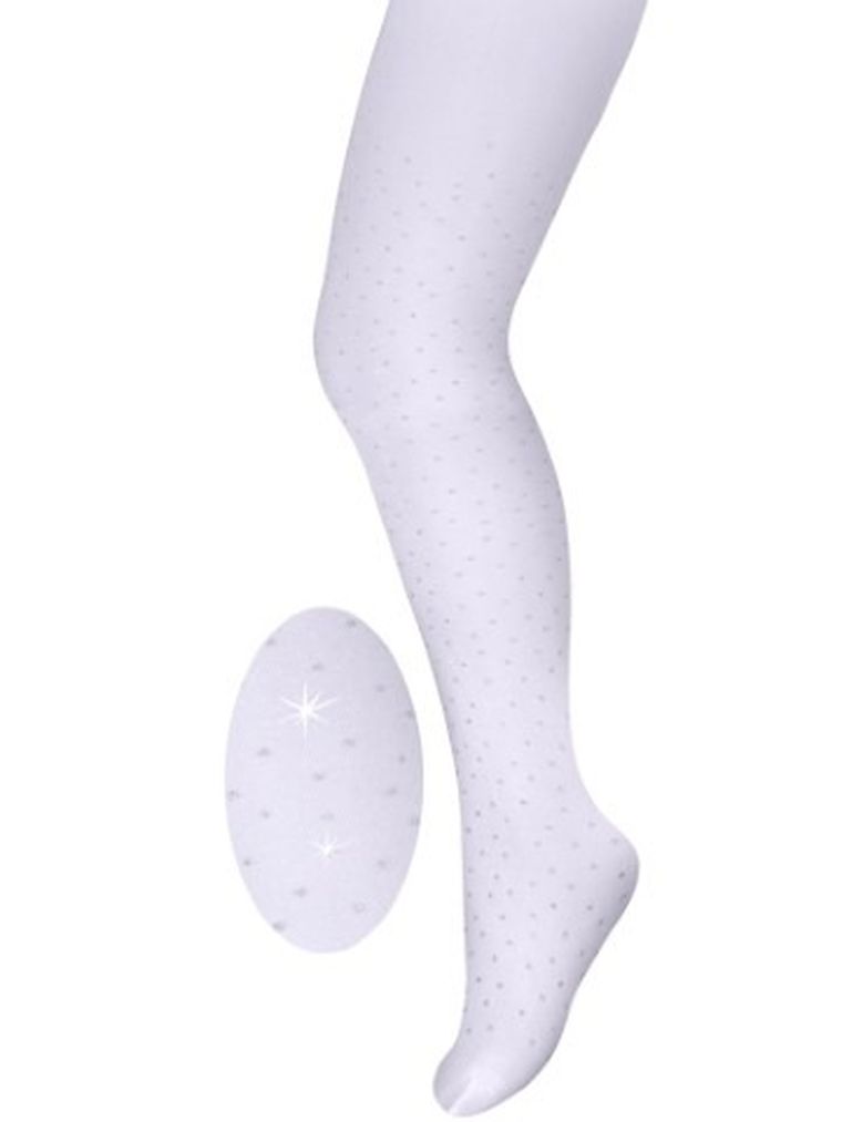 Rajstopy dziewczęce, białe, mikrofibra, Milusie