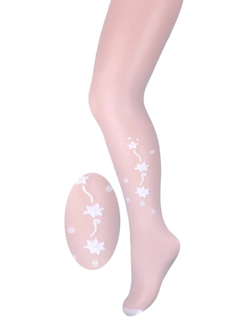 Rajstopy dziewczęce, białe, mikrofibra, Milusie