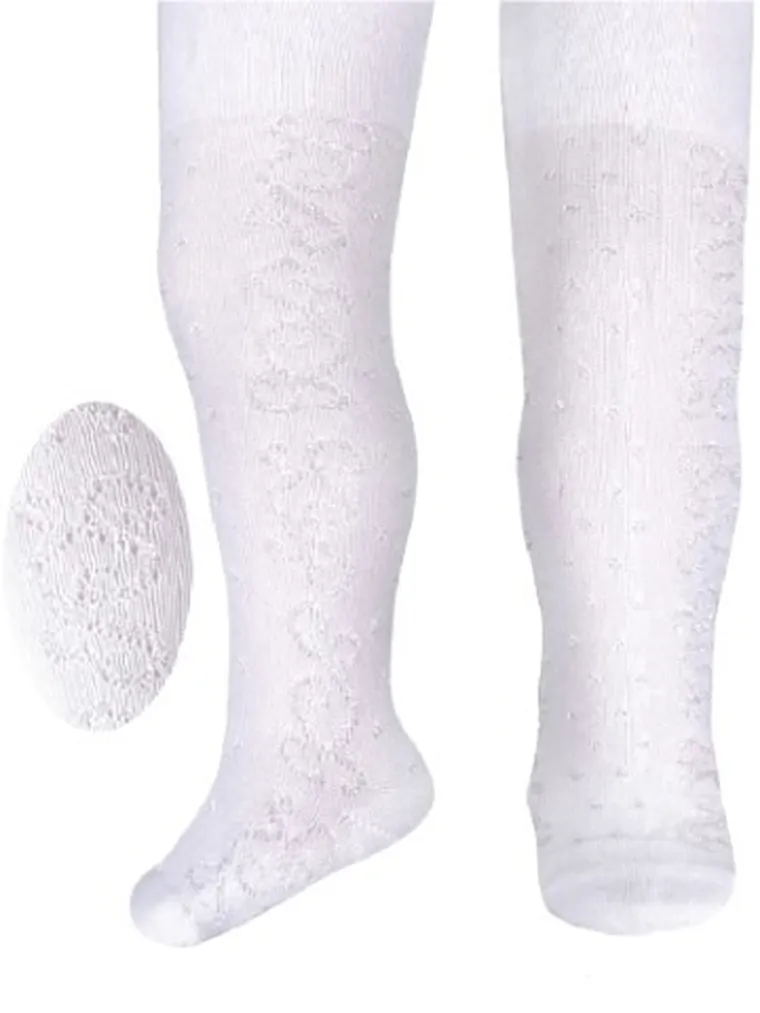 Rajstopy dziewczęce, białe, Milusie