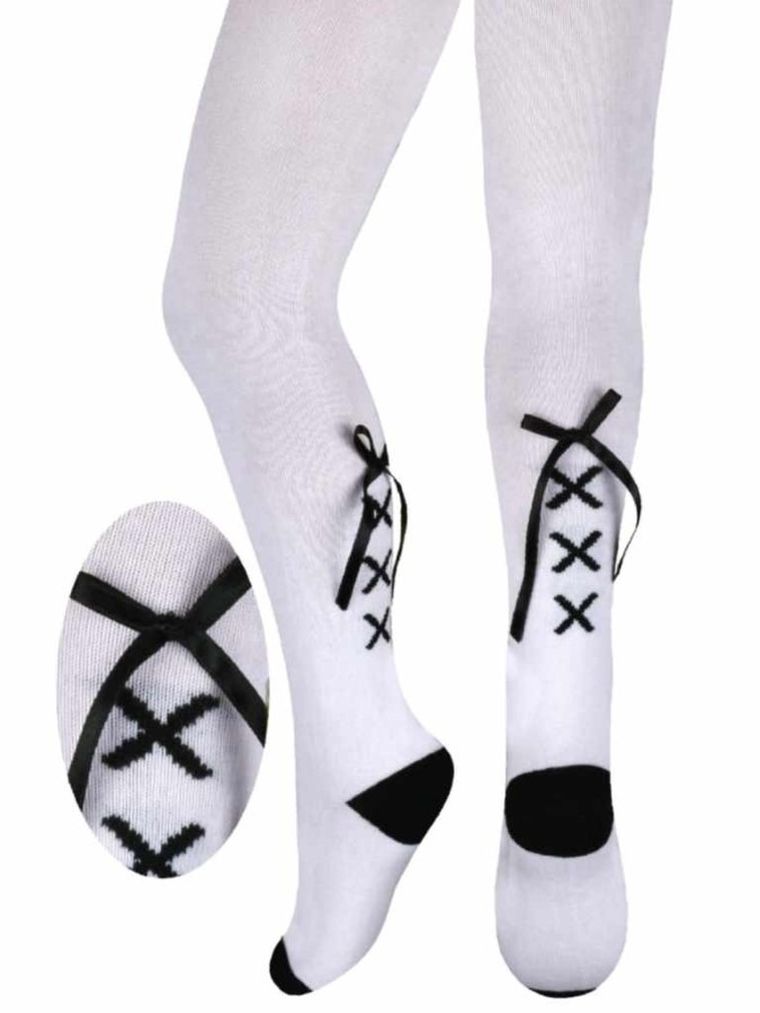 Rajstopy dziewczęce, białe, Milusie