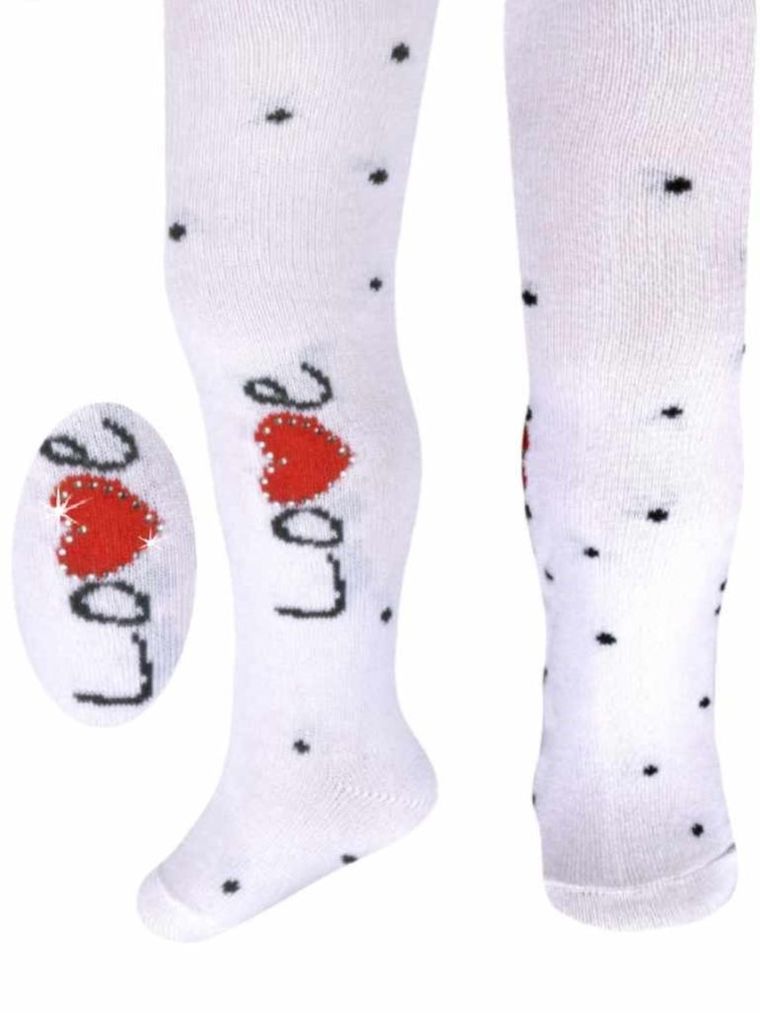 Rajstopy dziewczęce, białe, Milusie