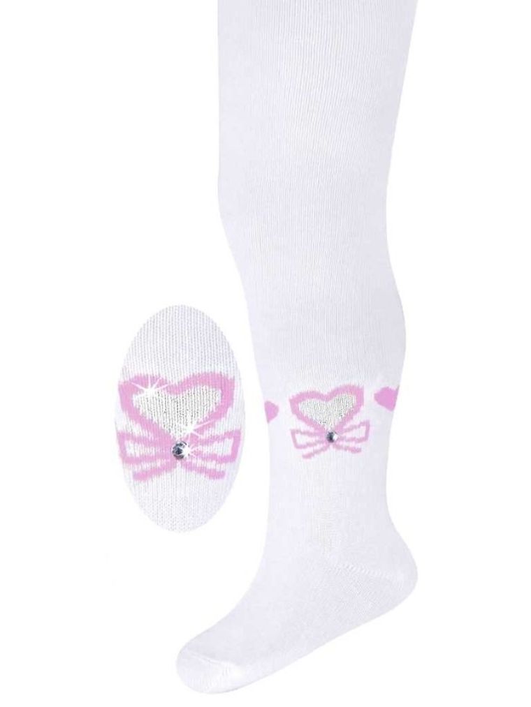 Rajstopy dziewczęce, białe, Milusie