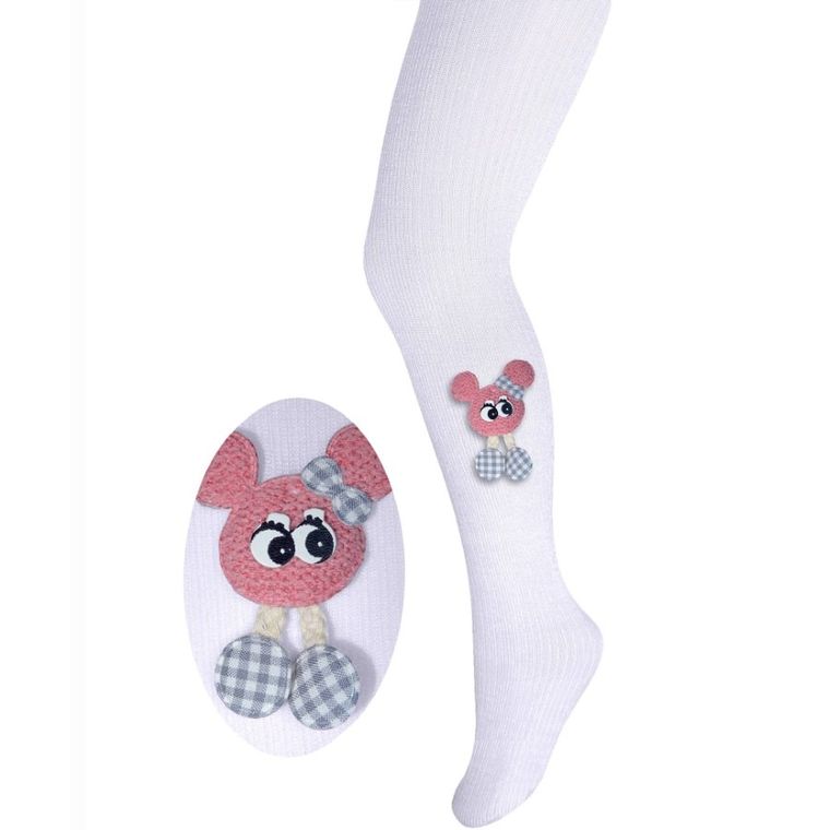 Rajstopy dziewczęce, białe, Milusie