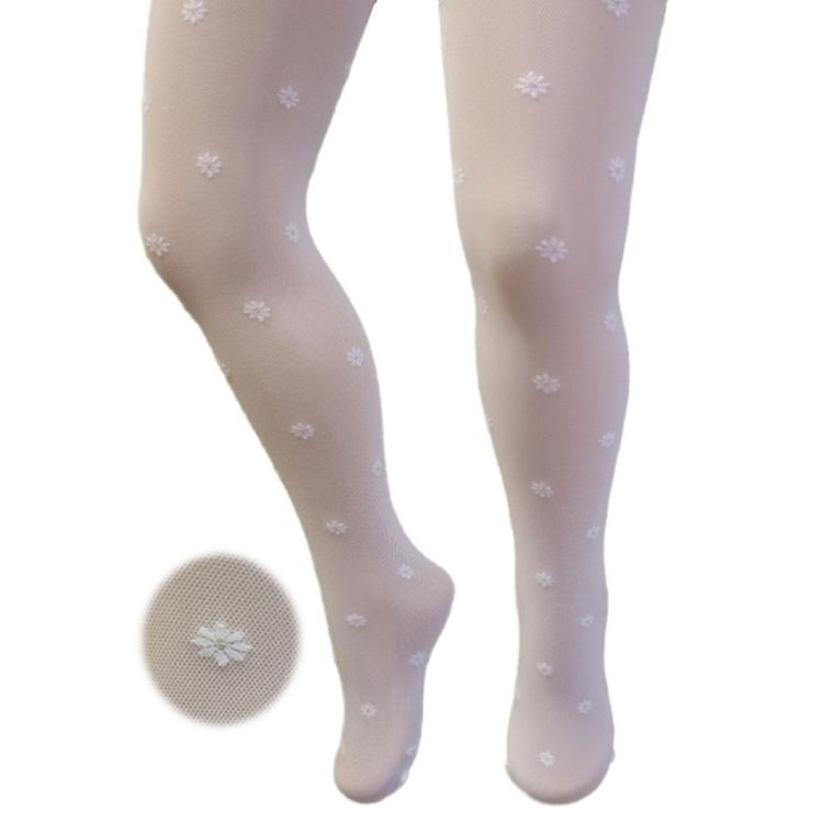 Rajstopy dziewczęce, białe, Milusie