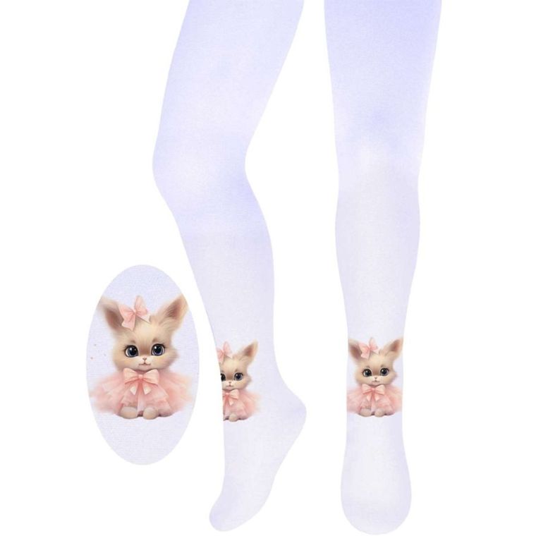 Rajstopy dziewczęce, białe, Milusie