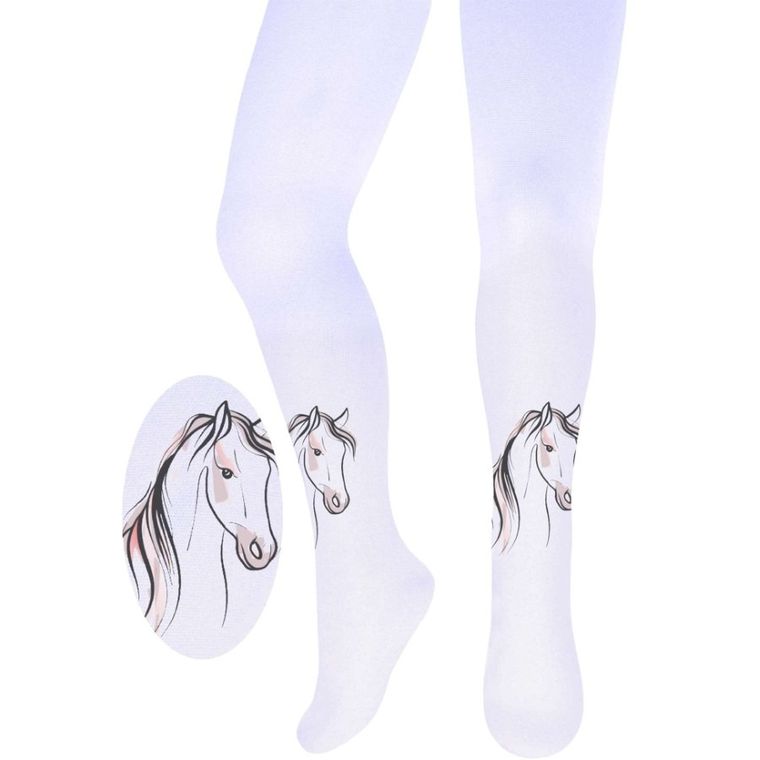 Rajstopy dziewczęce, białe, Milusie