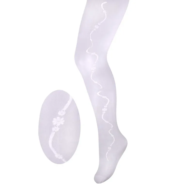 Rajstopy dziewczęce, białe, Milusie