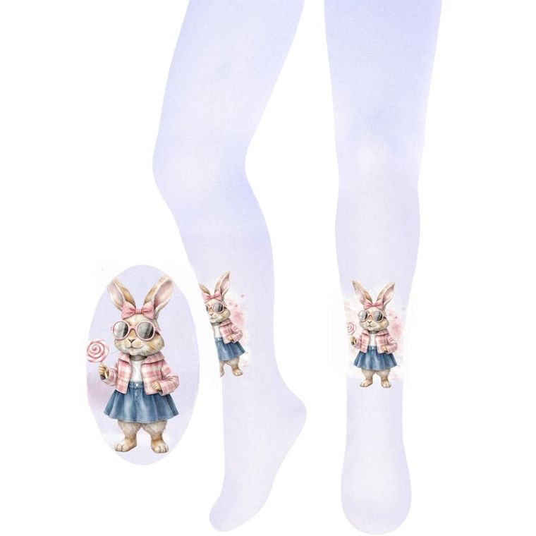 Rajstopy dziewczęce, białe, Milusie