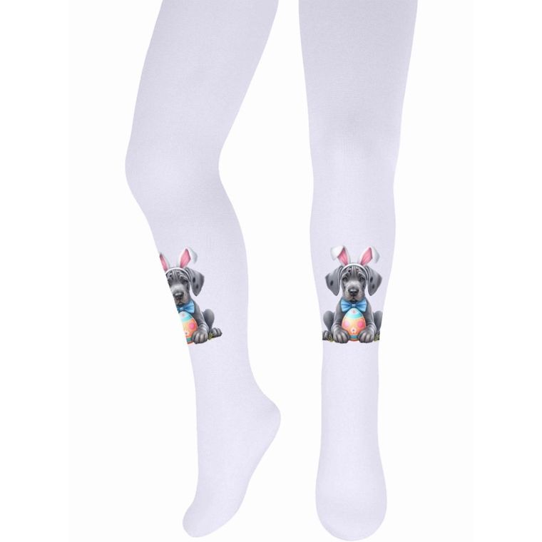 Rajstopy dziewczęce, białe, Milusie