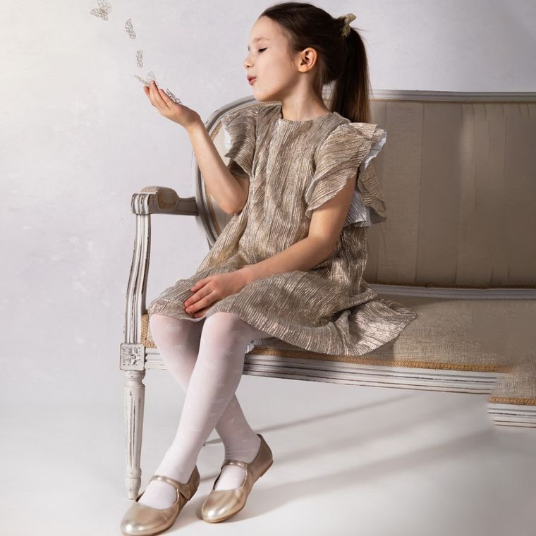 Rajstopy dziewczęce, białe, Yoclub